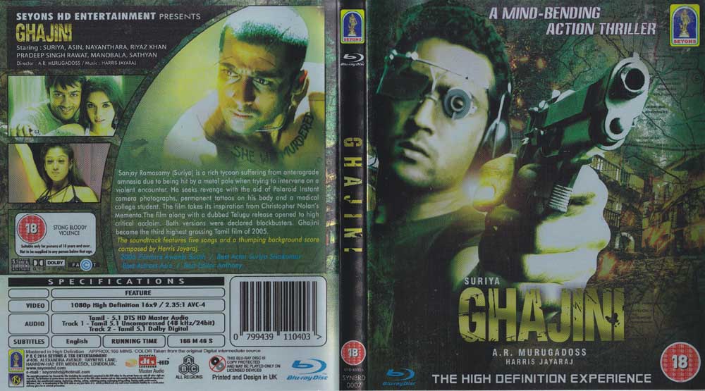 Ghajini (2005) HD 720p Tamil Movie Bluray Watch Online